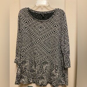 Lucky Brand Black and White Blouse